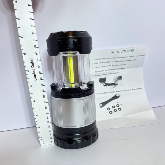 ALL BRAND NEW! 2 way Silver Lantern, key organizer,umbrella - Picture 4 of 6